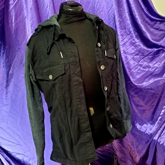 Denim Back and Grey Jacket - Picture 2 of 3